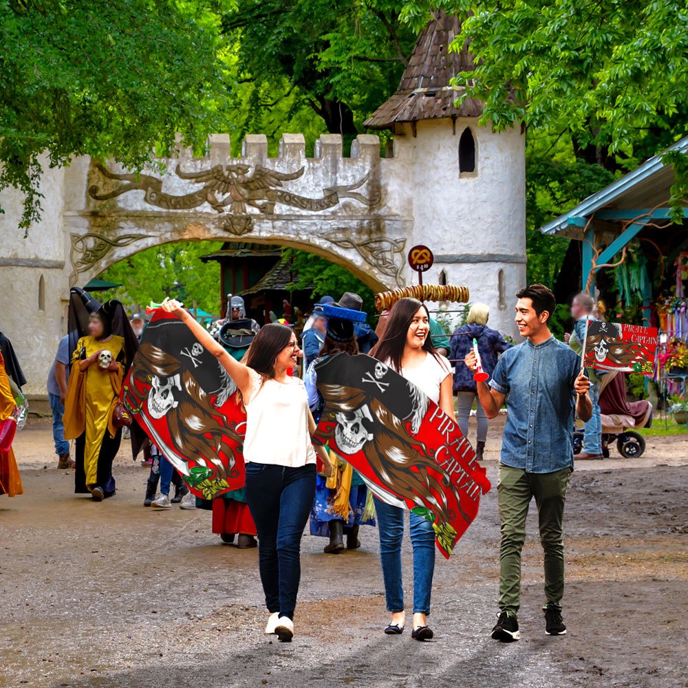 Pirate Captain (Woman) Flag 3x5ft Poly - Flags Importer