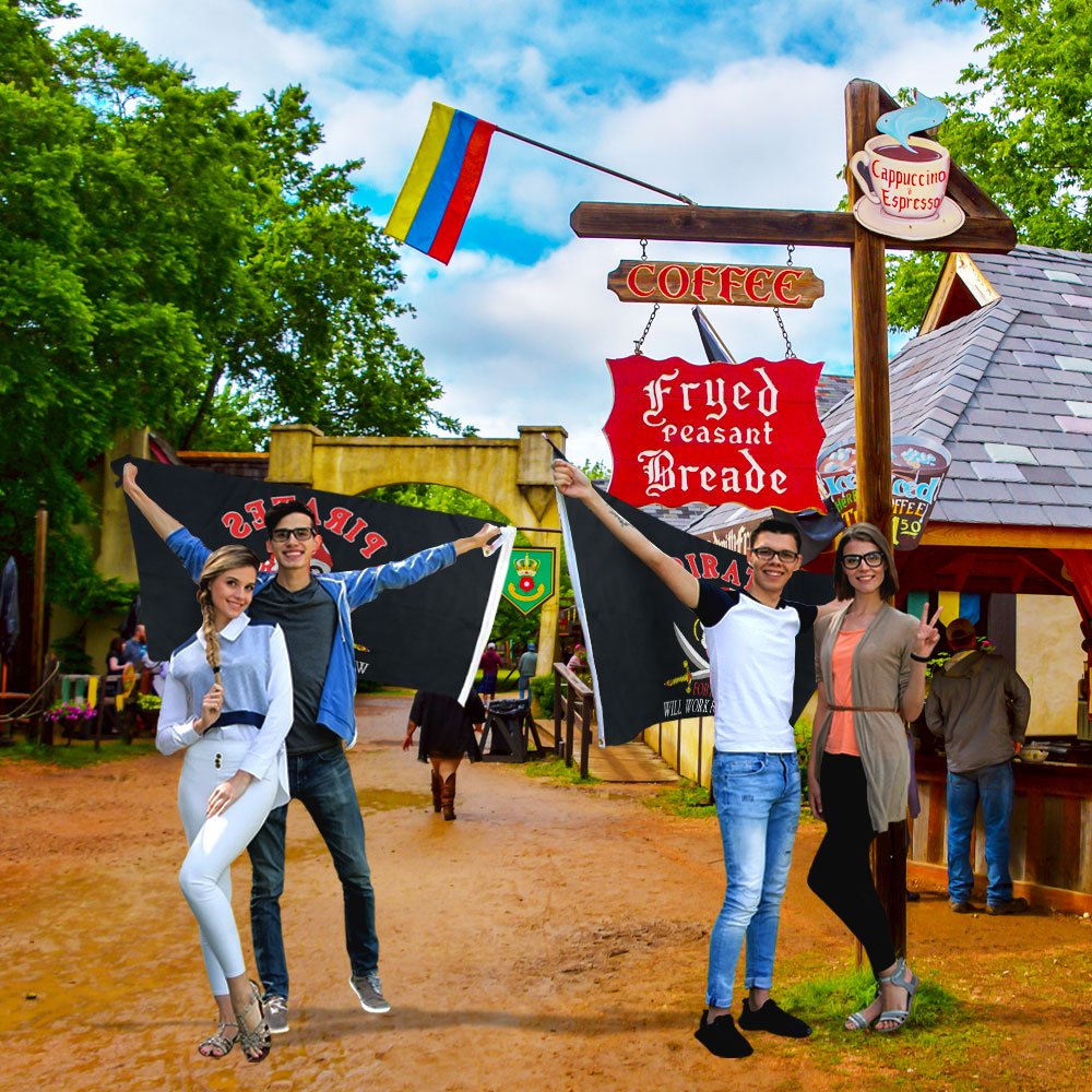 Pirates for Hire Flag 3x5ft Poly - Flags Importer