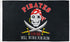 Pirates for Hire Flag 3x5ft Poly - Flags Importer
