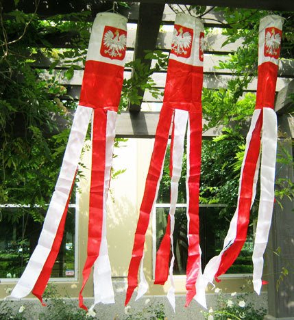 Poland (Eagle) Super Shiny Poly 5ft Windsock - Flags Importer