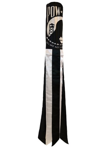 POW - MIA (Standard) Super Shiny Poly 5ft Windsock - Flags Importer