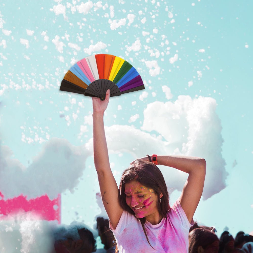 Progress Pride Small Hand Fan - Flags Importer