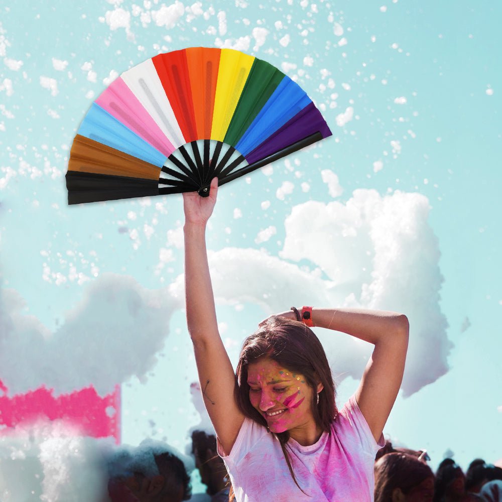Progress Pride X - Large Hand Fan - Flags Importer