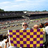 Purple & Gold Checkered Flag 3x5ft Poly - Flags Importer