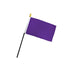 Purple Solid Color 4x6in Stick Flag - Flags Importer