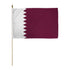 Qatar 12x18in Stick Flag - Flags Importer