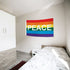 Rainbow Peace Letters Flag 3x5ft Poly - Flags Importer