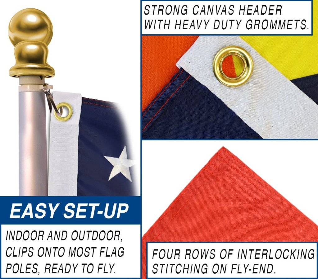 Rainbow US Stars Embroidered Flag 3x5ft - Flags Importer