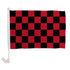 Red & Black Checkered Single - Sided Car Flag - Flags Importer