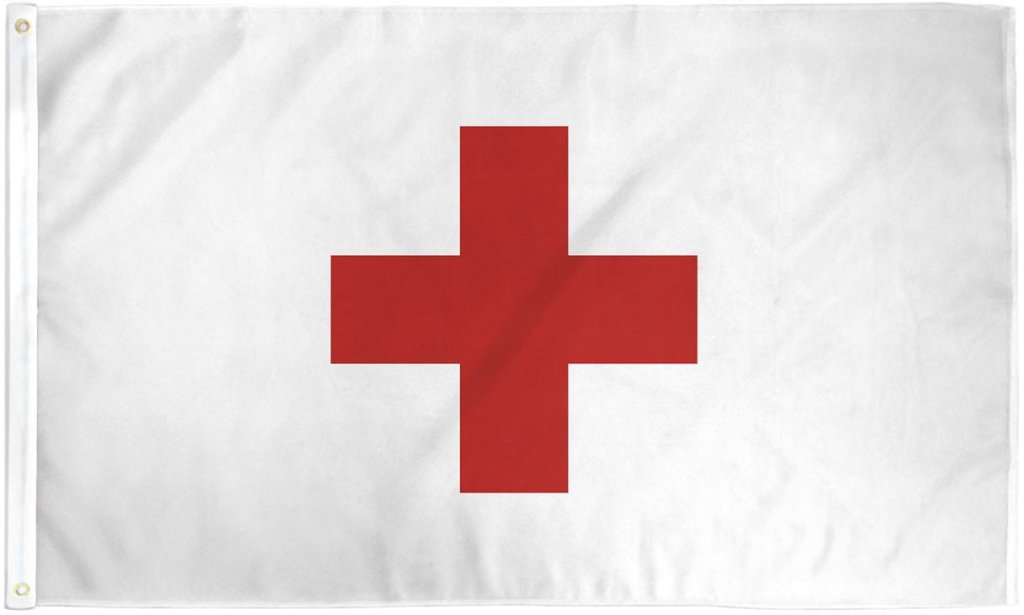 Red Cross Flag 3x5ft Poly - Flags Importer