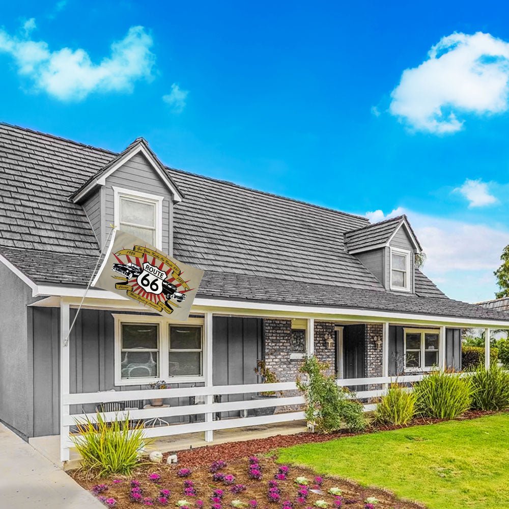 Route 66 (Cars) Flag 3x5ft Poly - Flags Importer