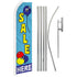 Sale Here (Balloons) Super Flag & Pole Kit - Flags Importer