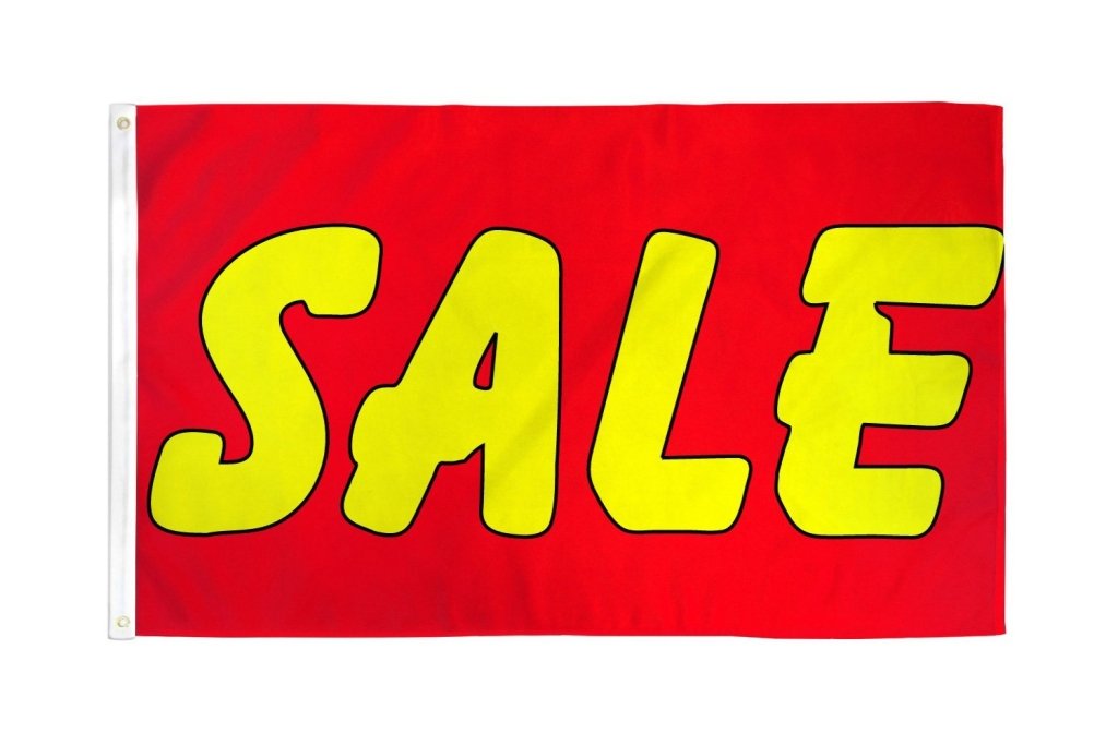 Sale (Red & Yellow) Flag 2x3ft Poly - Flags Importer