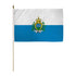 San Marino 12x18in Stick Flag - Flags Importer