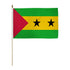 Sao Tome & Principe 12x18in Stick Flag - Flags Importer