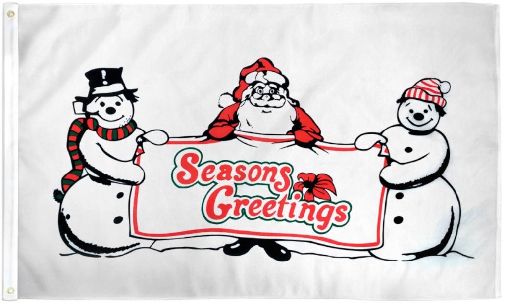 Season's Greetings Flag 3x5ft Poly - Flags Importer