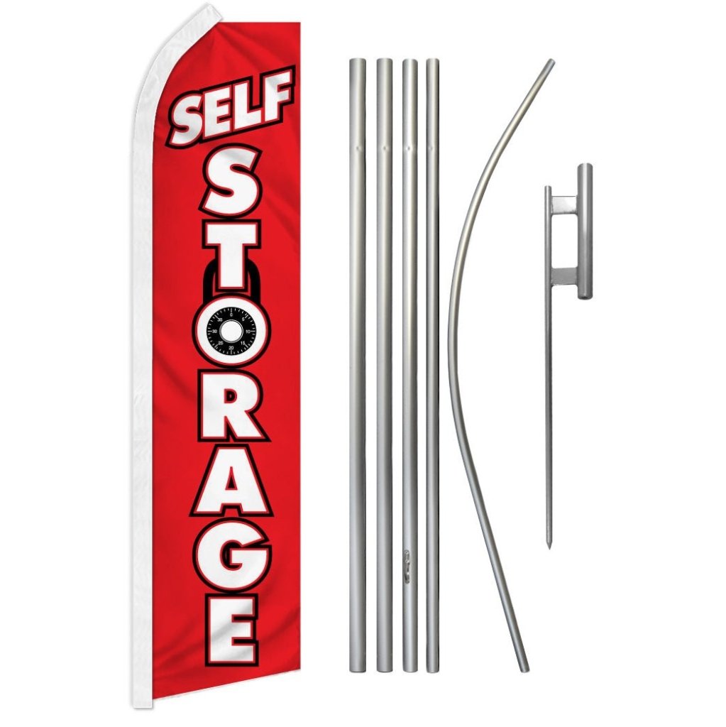 Self Storage (Lock) Super Flag & Pole Kit - Flags Importer