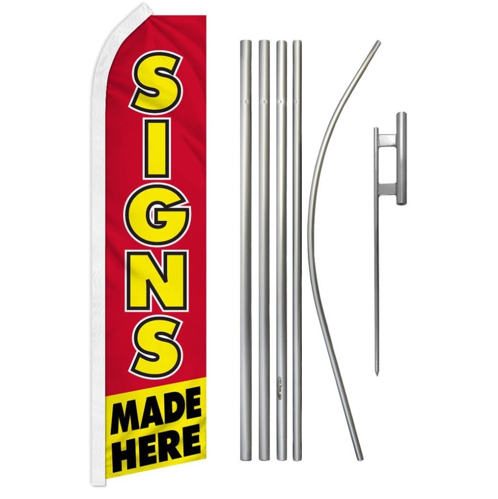 Signs Made Here Super Flag & Pole Kit - Flags Importer