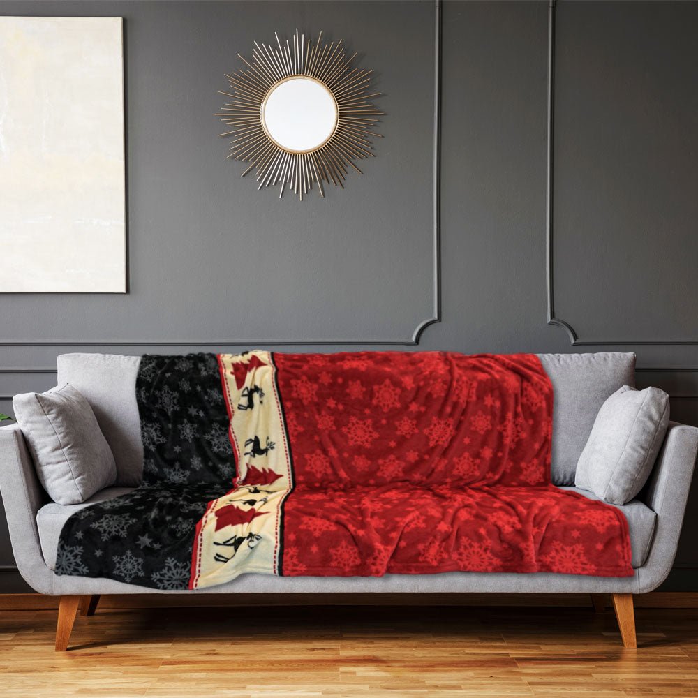 Snowflake (Red) Soft Plush 50x60in Blanket - Flags Importer