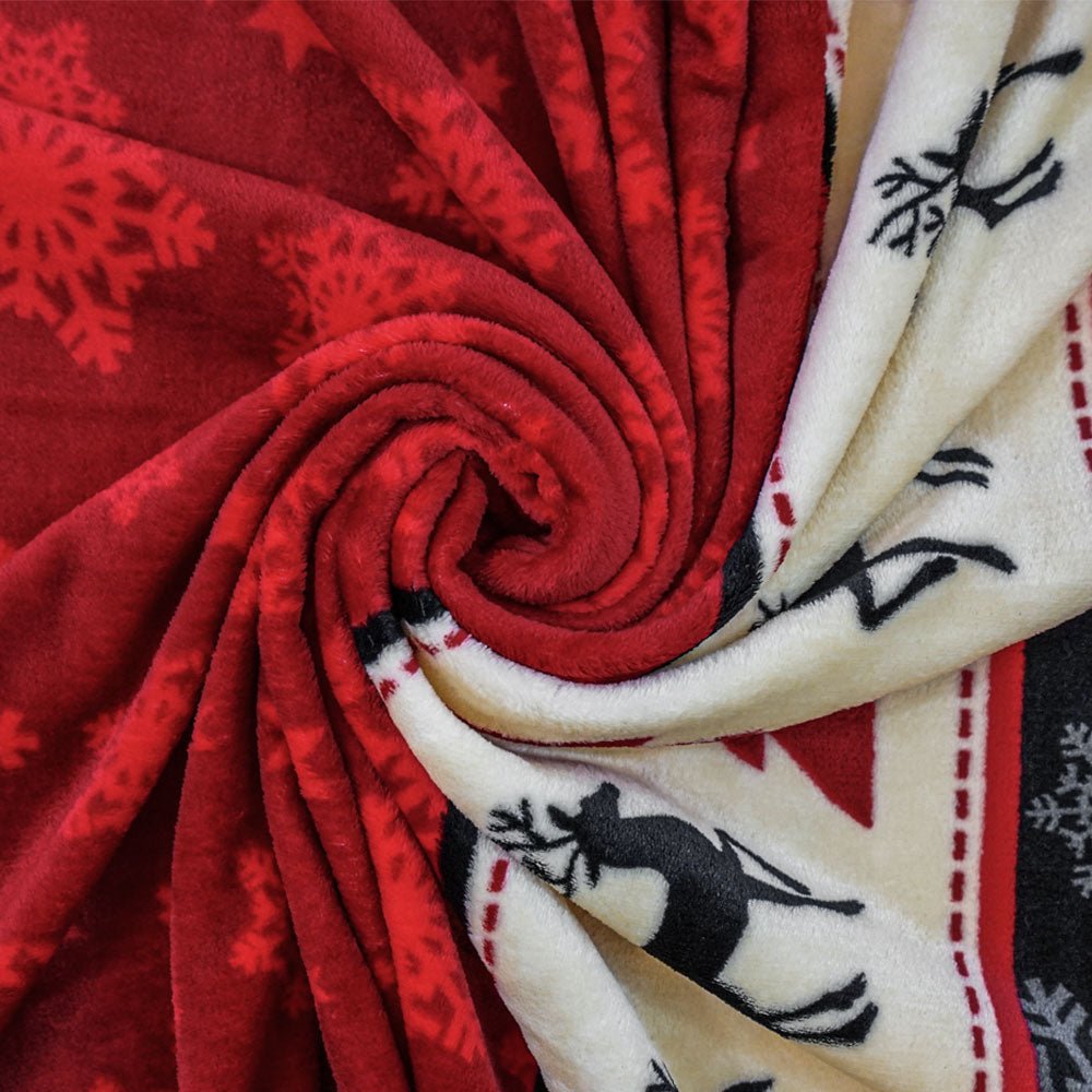 Snowflake (Red) Soft Plush 50x60in Blanket - Flags Importer