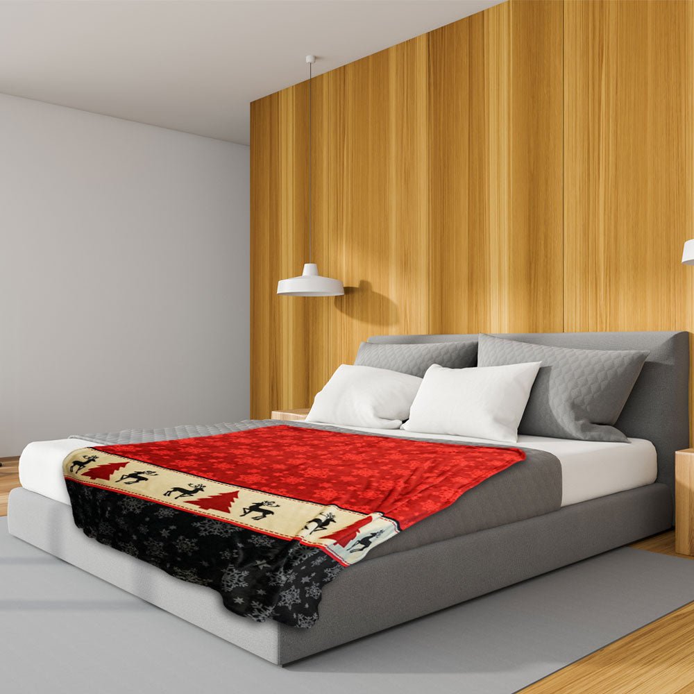 Snowflake (Red) Soft Plush 50x60in Blanket - Flags Importer