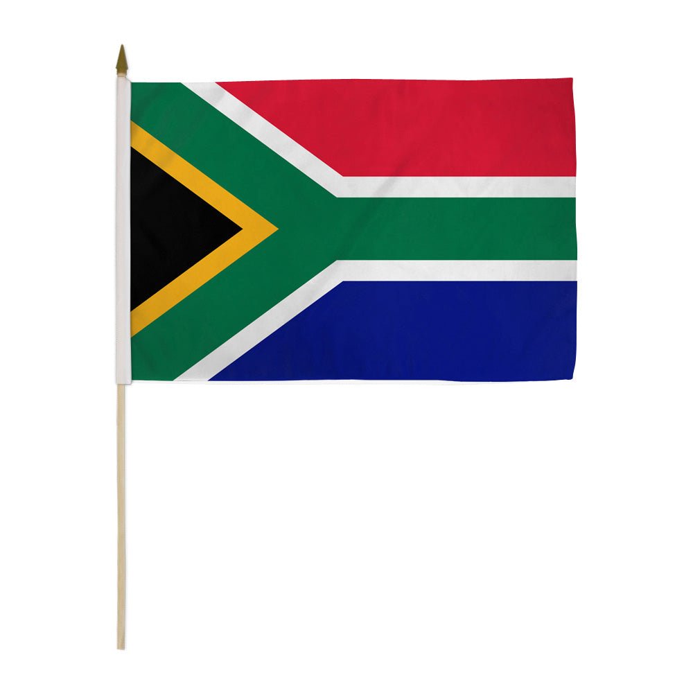 South Africa 12x18in Stick Flag - Flags Importer