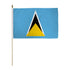 St. Lucia 12x18in Stick Flag - Flags Importer