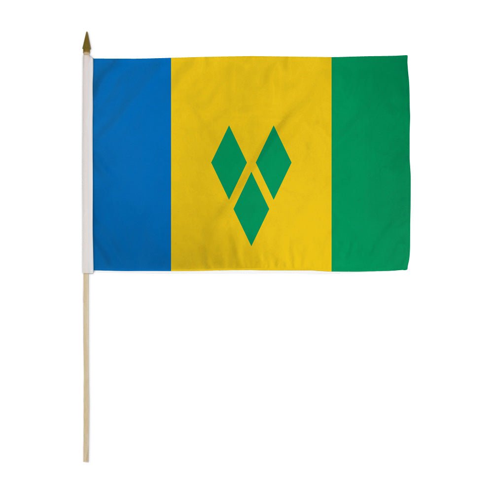 St. Vincent 12x18in Stick Flag - Flags Importer