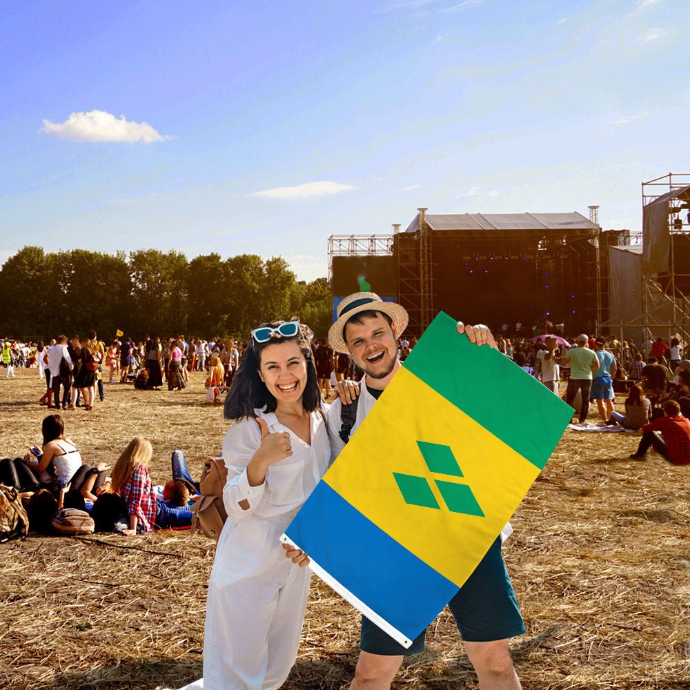 St. Vincent Flag 2x3ft Poly - Flags Importer