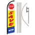 Stop Save Now Windless Banner Flag & Pole Kit - Flags Importer