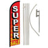 Super Sale (Red) Windless Banner Flag & Pole Kit - Flags Importer