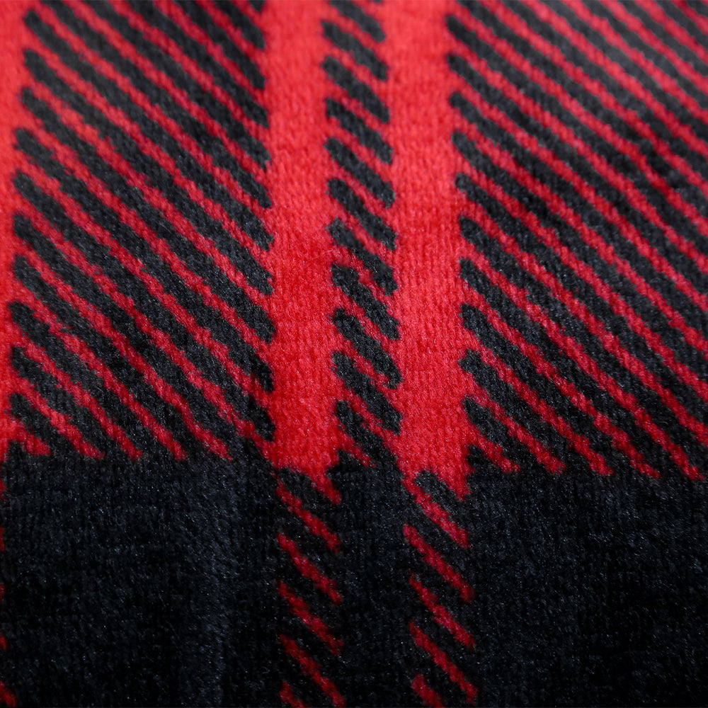 Red & Black Plaid (Large Squares) Soft Plush 50x60in Blanket