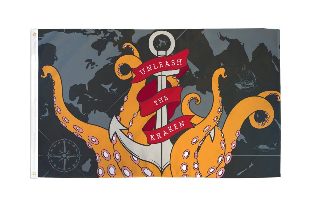The Kraken Pirate Flag 3x5ft Poly - Flags Importer