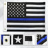 Thin Blue Line USA 12x18in Grommeted Embroidered Flag - Flags Importer