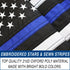 Thin Blue Line USA 12x18in Grommeted Embroidered Flag - Flags Importer