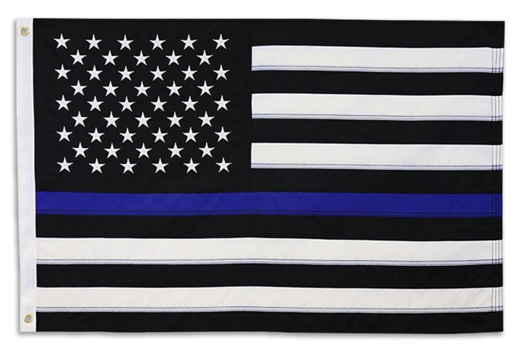 Thin Blue Line USA Embroidered Flag 4x6ft - Flags Importer
