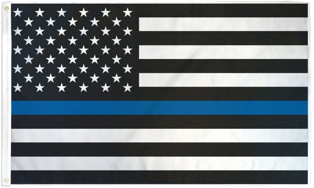 Thin Blue Line USA Flag 3x5ft Poly - Flags Importer
