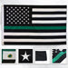 Thin Green Line USA Embroidered Flag 3x5ft - Flags Importer