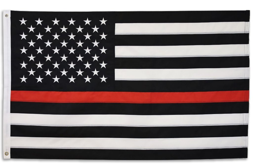 Thin Red Line USA Embroidered Flag 3x5ft - Flags Importer