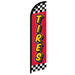 Tires (Red Checkered) Windless Banner Flag - Flags Importer