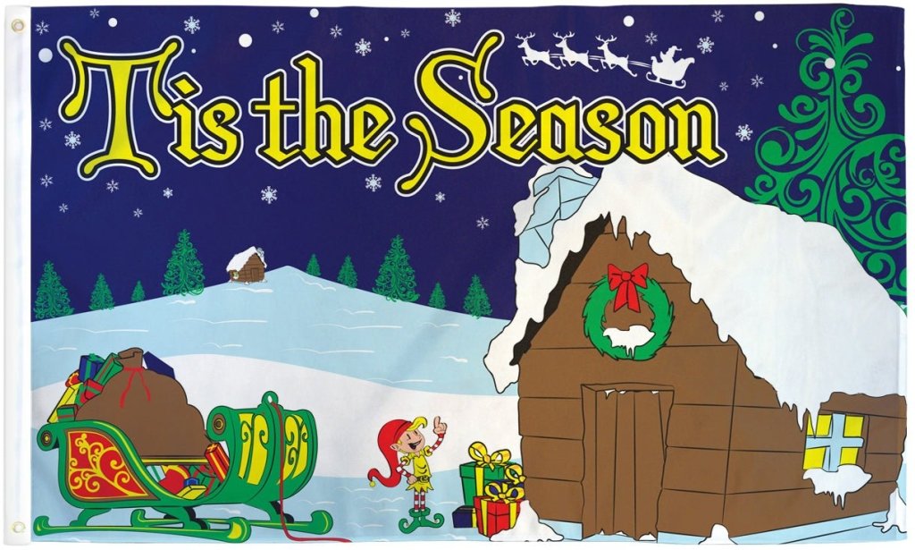 Tis the Season Flag 3x5ft Poly - Flags Importer
