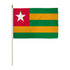Togo 12x18in Stick Flag - Flags Importer