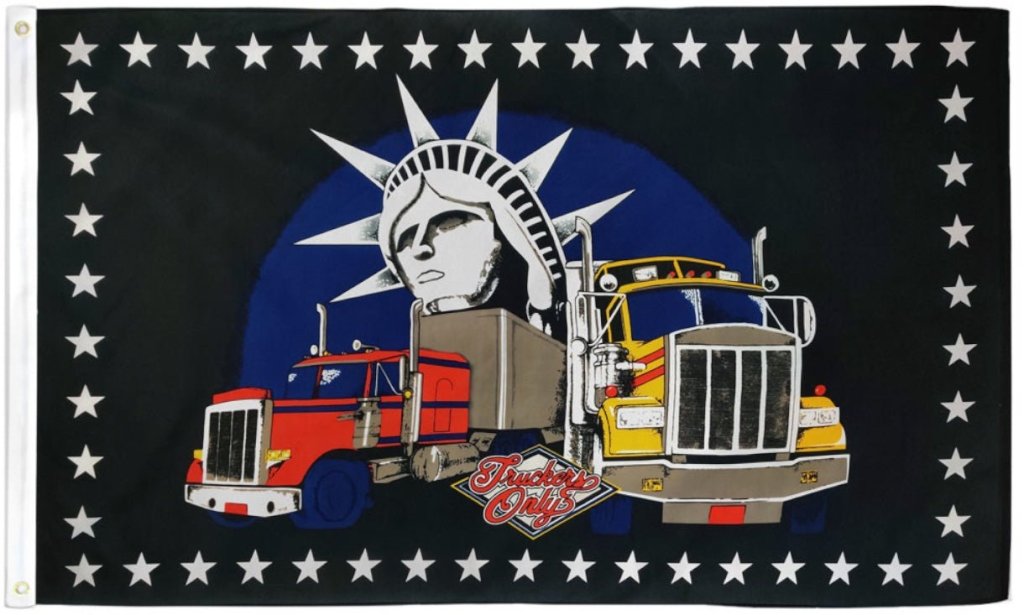 Truckers Only Flag 3x5ft Poly - Flags Importer