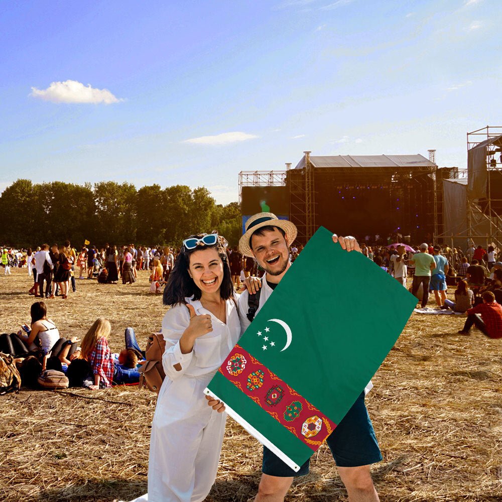 Turkmenistan Flag 2x3ft Poly - Flags Importer