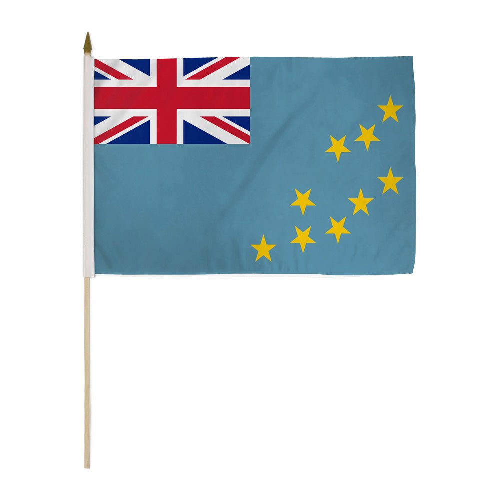 Tuvalu 12x18in Stick Flag - Flags Importer