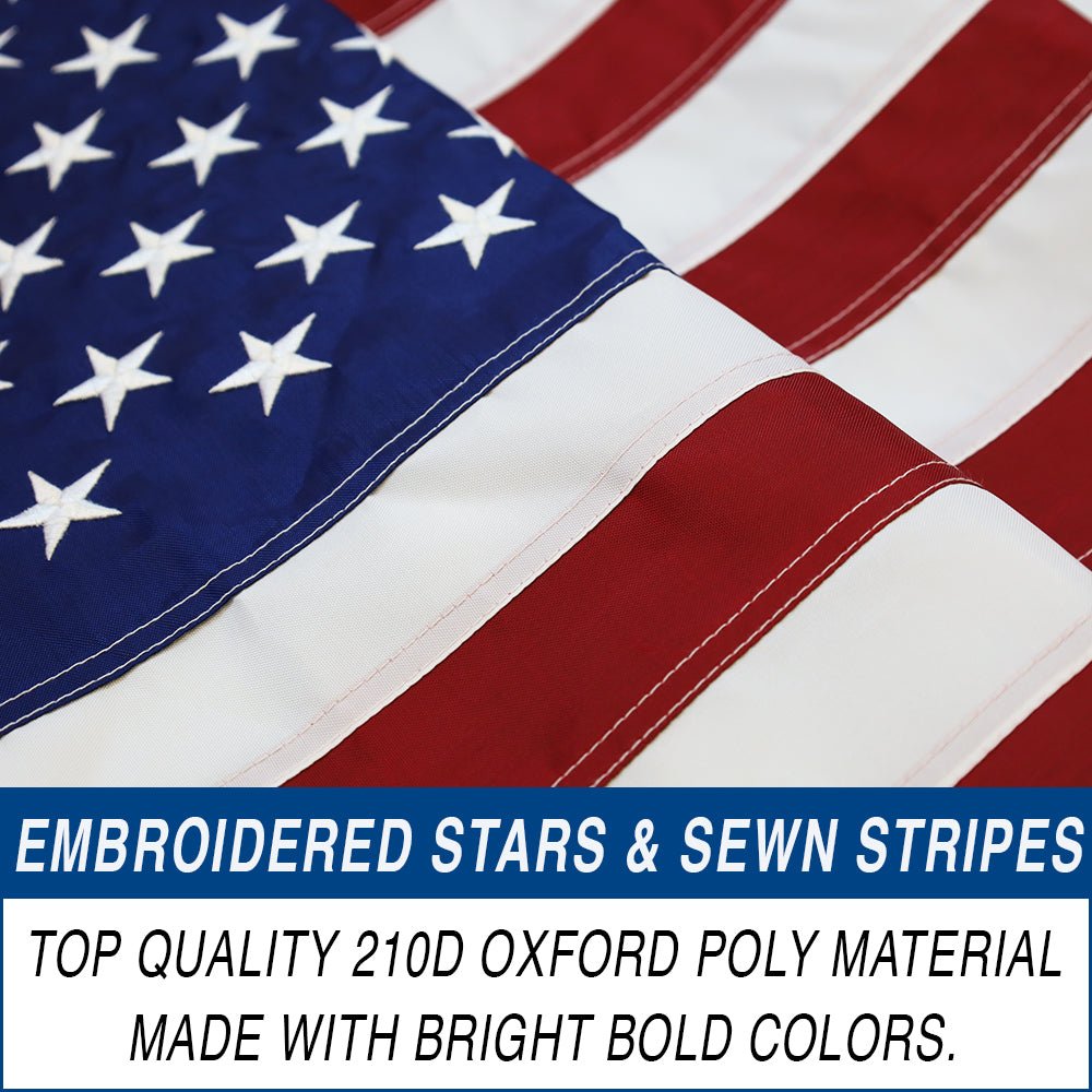 USA Embroidered Flag 2x3ft - Flags Importer