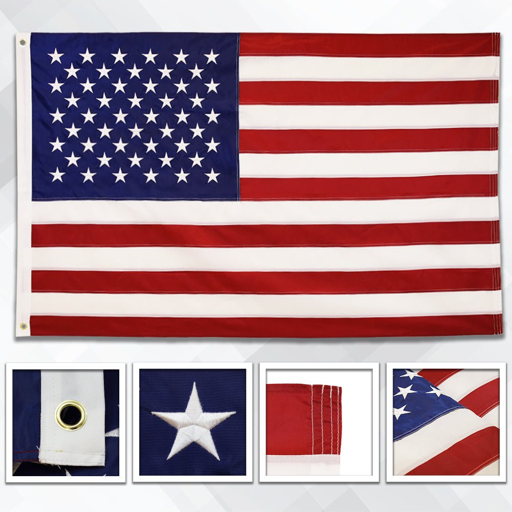 USA Embroidered Flag 3x5ft - Flags Importer