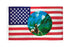 USA Riding Indian Circle Flag 3x5ft Poly - Flags Importer