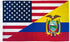 USA/Ecuador Combination Flag 3x5ft Poly - Flags Importer