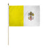Vatican City 12x18in Stick Flag - Flags Importer